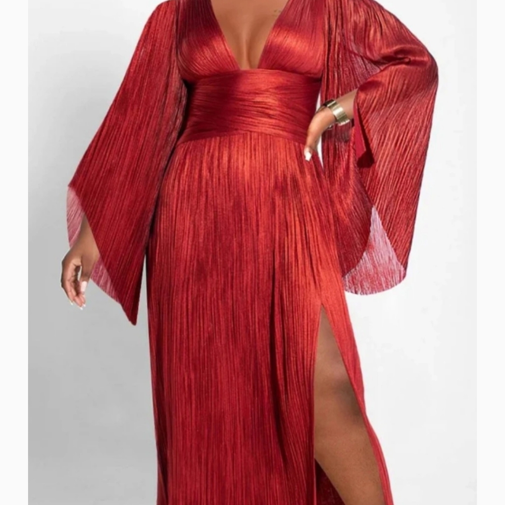 Elegant Red Evening Gown 5x From Xpluswear